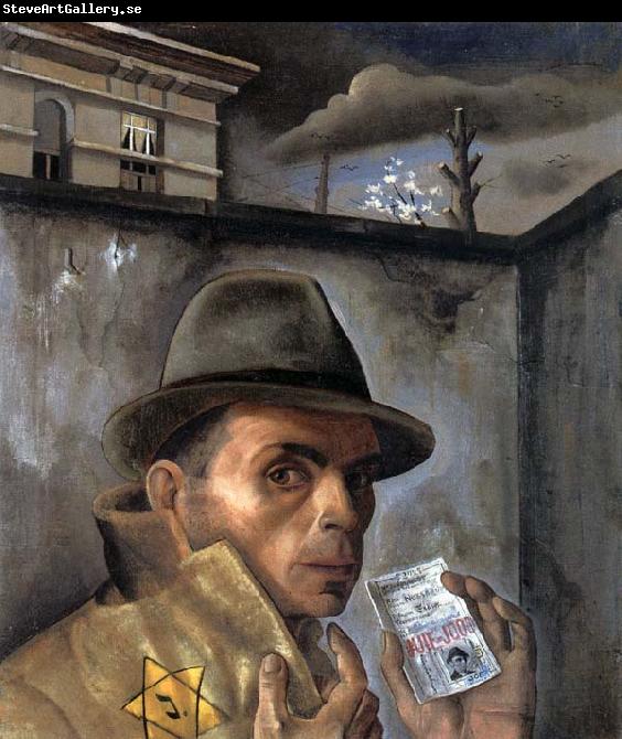 Felix Nussbaum Self-Portrait wiht jewish Identity Card